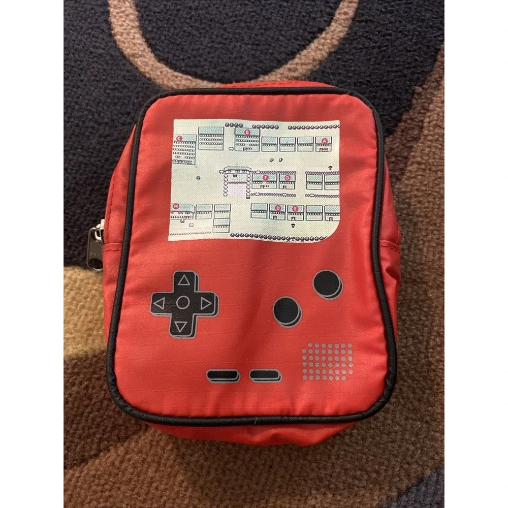 Gameboy Carrying Case Red Pokemon Zipper Vintage Rare